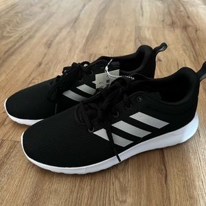 Black adidas cloud foam sneakers